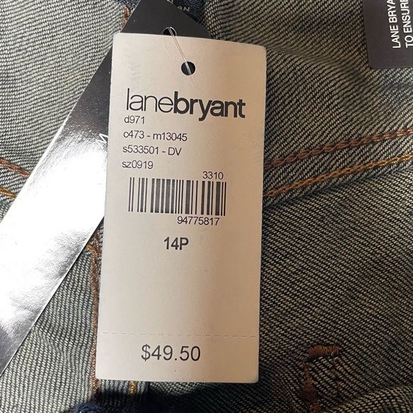 New Lane Bryant Size 14P Dark Wash Distinctly Boot Boot Cut Jeans Stretch NWT - Picture 7 of 8